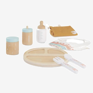 Dolls Wooden Feeding Set