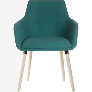 Upholstered Reception Chair - Green