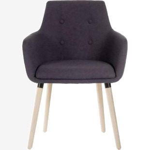 Upholstered Reception Chair - Grey