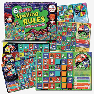 6 Super Spelling Rules Board Games