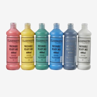 6x600ml Washable Paint Assortment