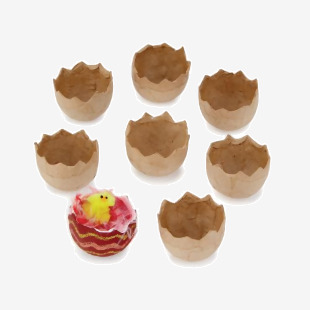 Papier Mache Eggshells Pack 8