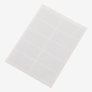 Plain White Labels 19x38mm P100