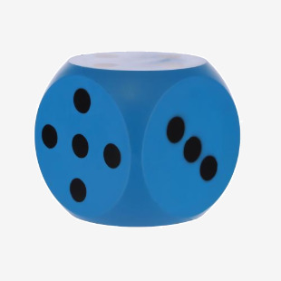 Foam Dice Blue