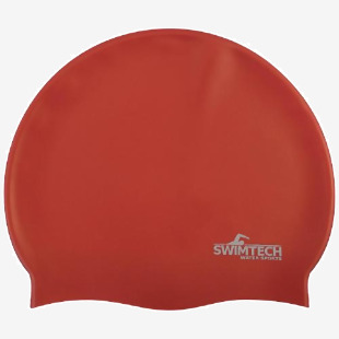 Swimtech Silicone Swim Cap - Red