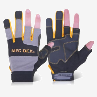 Mec Dex Work Passion Tool Mechanics Glove Grey / Gold L