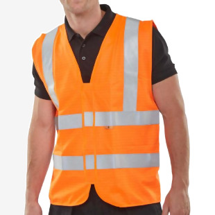 Beeswift Fire Retardant Hi-Vis Waistcoat Orange 4XL CFRWCOR4XL