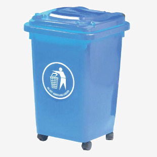 Wheelie Bin 50L 30% Recycled Polyethylene Blue LWB50Y_Blue