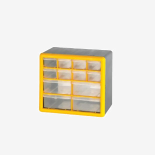 Compartment Storage Box 8 small  Yellow/Grey MSB12Z