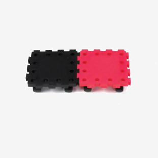 Connect N Roll Dollies 260 x 260 x 65 Swivel Castors Plastic 35kg Black/Red PD502Y