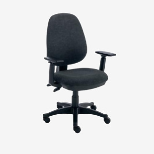 Astin Nesta Operator Chair with Adjustable Arms 590x900x1050mm Charcoal KF810777 KF810777