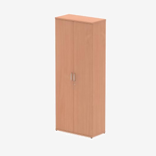 Impulse Wooden Cupboard with Adjustable Shelves W800 x D400 x H2000mm Beech Finish - S00004 11367DY