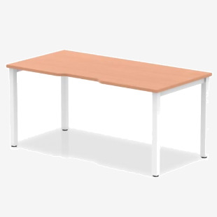 Evolve Plus 1200mm Single Starter Desk Beech Top White Frame BE118 12032DY