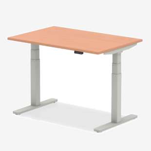 Dynamic Air 1200 x 800mm Height Adjustable Desk Beech Top Silver Leg HA01001 13028DY