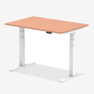 Dynamic Air 1200 x 800mm Height Adjustable Desk Beech Top White Leg HA01021 13168DY