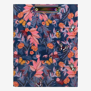 Pukka Pad Bloom A4 Padfolio Blue Floral With Matching Refill Pad 9580-BLM 23983PK