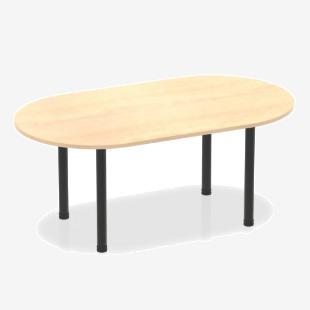 Dynamic Impulse 1800mm Boardroom Table Maple Top Black Post Leg I004178 26244DY