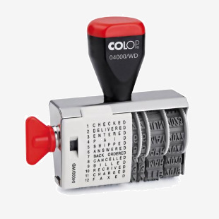 Colop 04000WD Dial A Phrase Word and Date Stamp - 108803 34049CL