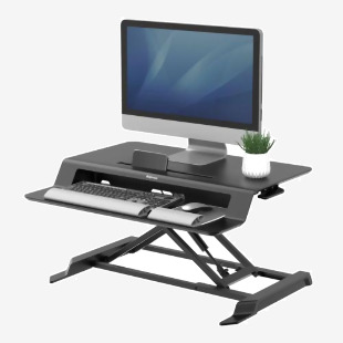 Fellowes Lotus LT Sit Stand Workstation Black 8215001 37209FE