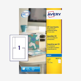 Avery Inkjet CD Case Insert (Pack 25 Inserts) J8435-25 43719AV