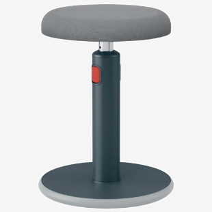 Leitz Ergo Cosy Active Sit Stand Stool Velvet Grey 65180089 56641AC