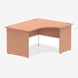 Impulse 1400mm Right Crescent Desk Beech Top Panel End Leg I003872 63263DY