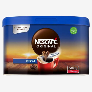 Nescafe Original Decaffeinated Instant Coffee 500g (Single Tin) - 12315569 64730NE