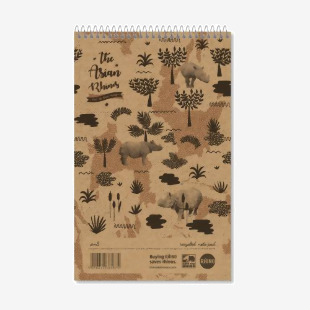 Save The Rhino Recycled Spiral Headbound Notebook 200x127mm (Pack 10) SRN8 68016VC