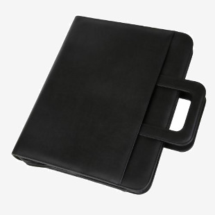 Alassio Leonardo A4 Organiser File Leather Black 30066 80060LM