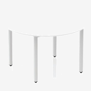 Impulse 1200mm Circle Table White Top Silver Box Frame Leg BF00197 82727DY