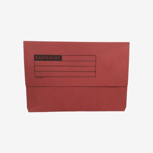 ValueX Document Wallet Manilla Foolscap Half Flap 250gsm Red (Pack 50) - 45918DENT 84946PG