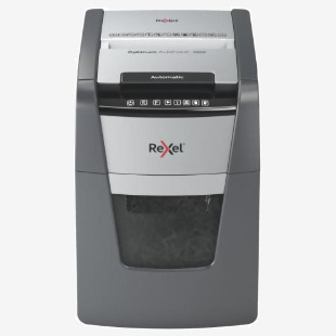 Rexel Optimum AutoFeed Plus 100X Cross Cut Shredder 34 Litre 100 Sheet Automatic8 Sheet Manual Black 2020100X 85800AC