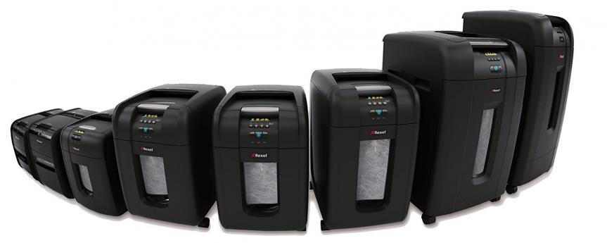 Image Showing different sizes of Shredders on White Background 