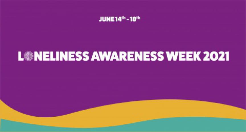 Loneliness Awareness Week 2021 Text on Purple Background 